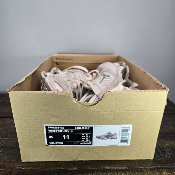 NEW Mizuno Wave Prophecy LS Mens Size 11 Shoe Desert Meditation Beige D1ga226201 - Picture 13 of 13